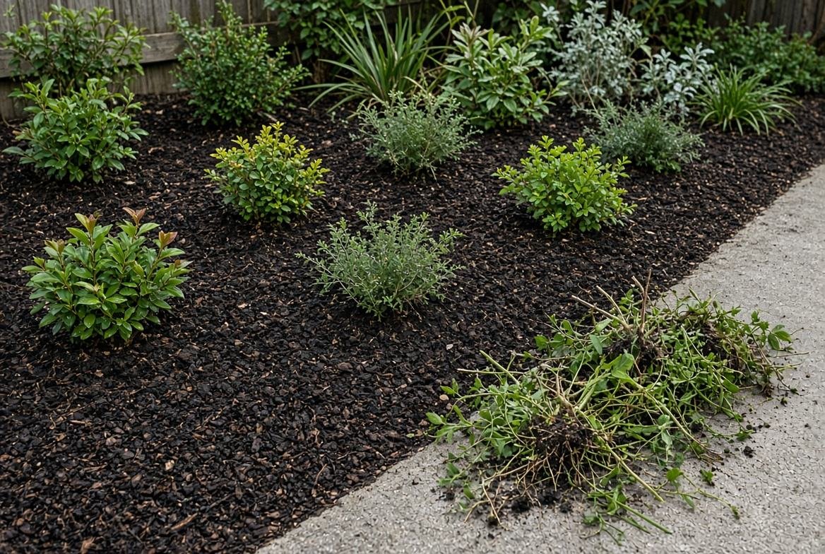 Garden beds after a tidy